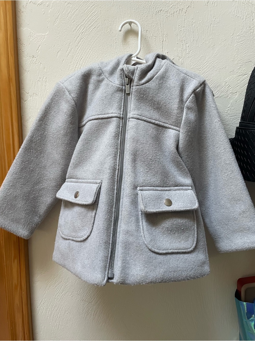 Old Navy grey pea coat 3T